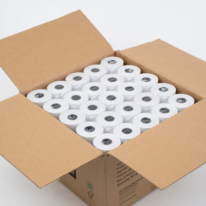 Boîte de 50 Rouleaux de Papier Thermique pour TPE 57x40 mm - 18m